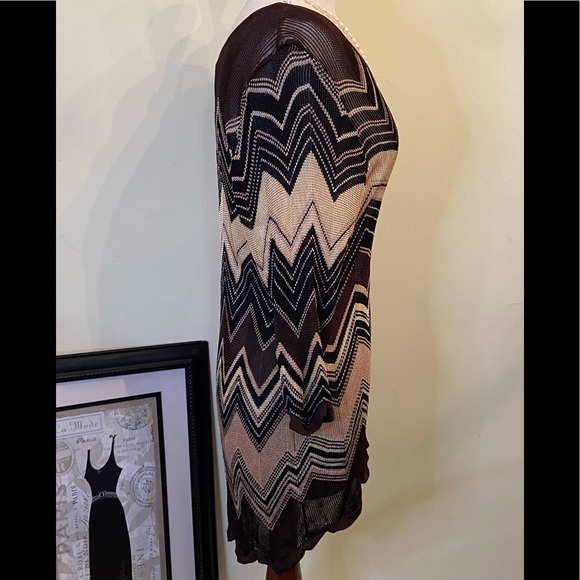 Chico’s Travelers Collection Cardigan Size 3 Zigzag - Picture 4 of 11